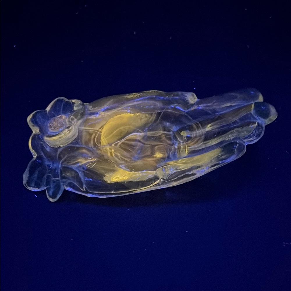 Vintage Boyd’s Glass Hand UV Reactive Ashtray